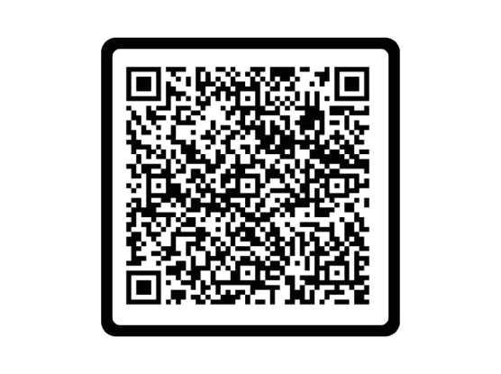 Código QR enmarcado en un borde negro sobre fondo blanco, compuesto por patrones cuadrados en blanco y negro.