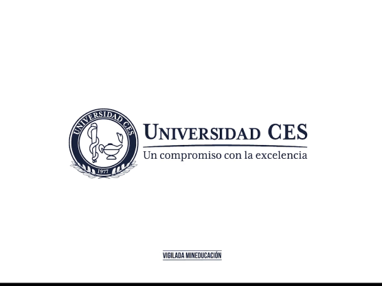 Logotipo de la Universidad CES acompañado del texto “Un compromiso con la excelencia” sobre fondo blanco.